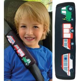 HECKBO 1 x Car Seat Belt Pad Children's Fire Brigade Tractor Ambulance
