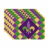 rouihot Mardi Gras Set of 6 Placemats for Dining Table,Gold