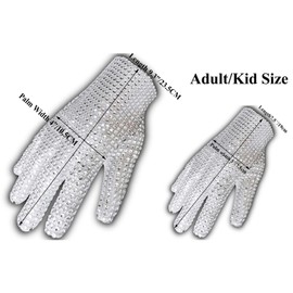 FOLTHBUR Glove for Men Women Kids Fans Rhinestone Sequin Glove (Left glove for kid)