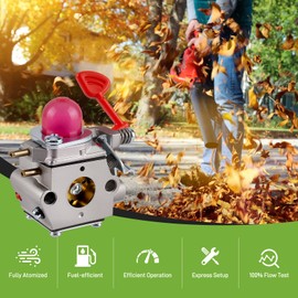 partszen 545081855 WT-875 WT-875A Carburetor for Craftsman 358794650 Poulan pro BVM200C BVM200VS P200C GBV325 P325 Blower with Spark Plug