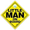 Little MAN On Board Car Sign Suction Cup Car Window