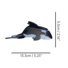 Funny Big Ocean Whale Hair Clip,Acetate Claw Clips,Hair Clips for Women,Black