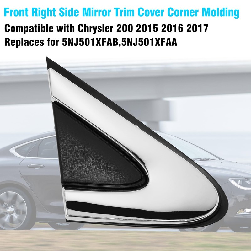 Jaronx Compatible with Chrysler 200 Side Mirror Trim Cover Corner