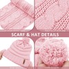 Aneco Winter Warm Knitted Scarf Beanie Hat and Gloves Set