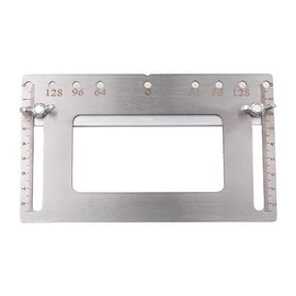 POFET Stainless Steel Drilling Jig Hole Punch Measuring Template for Furniture Door Handle Hole Punch Hole Punch Locator