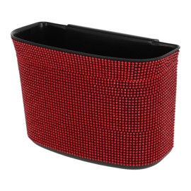 TUCKBOLD Car Trash Can Portable Car Door Trash Bin Red 1 Pc 7.1" Length 3.2" Width 5.1" Height ABS