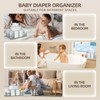 GILPWA Diaper Caddy, Baby Changing Table Organizer, Detachable Clear Acrylic