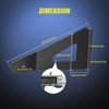 Nilight 2PCS 52 inch Curved LED Light Bar Bracket at