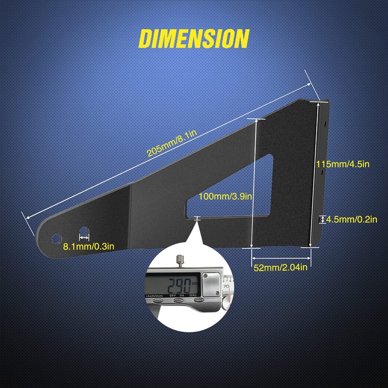 Nilight 2PCS 52 inch Curved LED Light Bar Bracket at