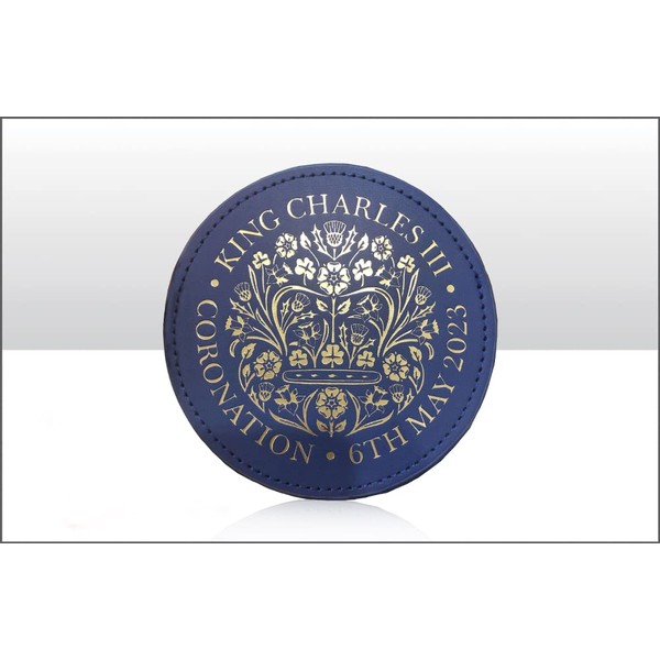 Elgate King Charles III Coronation Official Logo Embossed PU Coaster