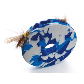 Creative Angler Fly Wheel Rig Keeper, 3 Pack Foam Discs for Double Triple Fly Rigs, Stores Nymphs Dry Droppers, Tippet Spool Size, Quick Change, Aqua Blue Green Red White Yellow Colors (Aqua)