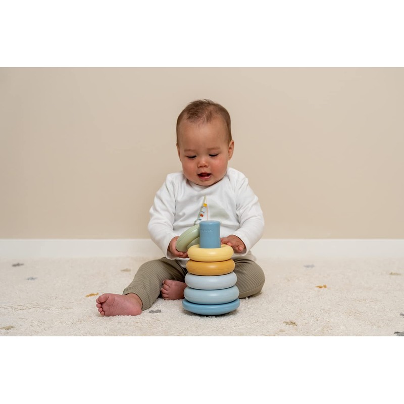 Little Dutch 2007771 Plastic Stacking Tower/Stacking Rings - Blue