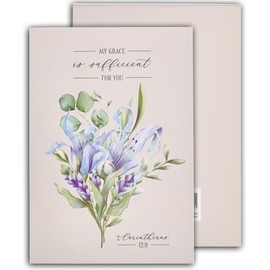 Christian Art Gifts Small Handy Scripture Notepad for Women: Grace is Sufficient - 2 Cor. 12:9 Inspirational Bible Verse for Notes, Memos, Reminders, To-do, Tasks & Lists, Pocket Size for School,
