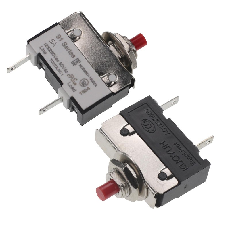 RKURCK 125/250V AC 50V DC Push Button Thermal Circuit Breaker