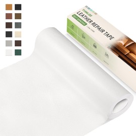 TIANLDD Leather Repair Tape,3.5 x 80 Inches Self Adhesive Leather Repair Patch，Leather Repair Kit for Furniture，Couches,Car Seats,Cabinets,Handbags(White-Litchi Grain)