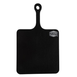 ACACIA Wooden Cutting Board 7.8"x12.9" - Multi-Purpose Paddle Chopping Board with Handle - Black Cutting Boards for Kitchen - Decorative Charcuterie, Bread, and Cheese Serving Tray - Easy Clean
