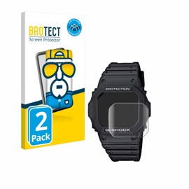 BROTECT Pack of 2 Full Cover Screen Protectors for Casio G-Shock GW-M5610-1ER Full Screen Protector Film [3D Curved, Anti-Fingerprint, Crystal Clear]