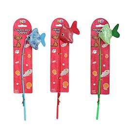 Fancy Pets Juguete Caña de Pescar con Pez para Gato Colores Surtidos