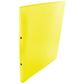 Kangaro Ring Binder, Opaque Yellow (Polypropylene, DIN A4, 2 Rings, 16 mm O-Mechanism, Spine 20 mm)