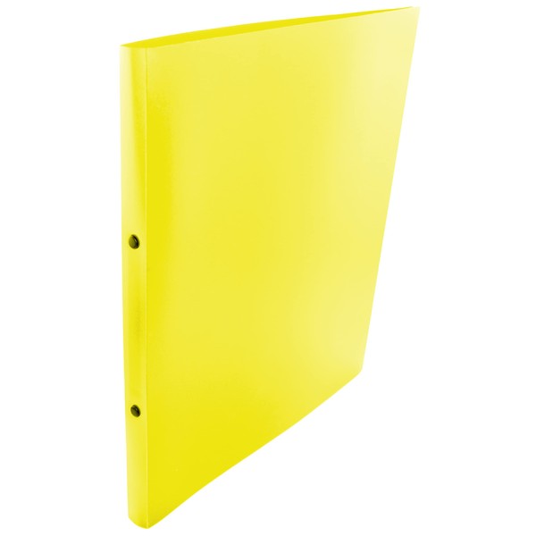 Kangaro Ring Binder, Opaque Yellow (Polypropylene, DIN A4, 2 Rings,
