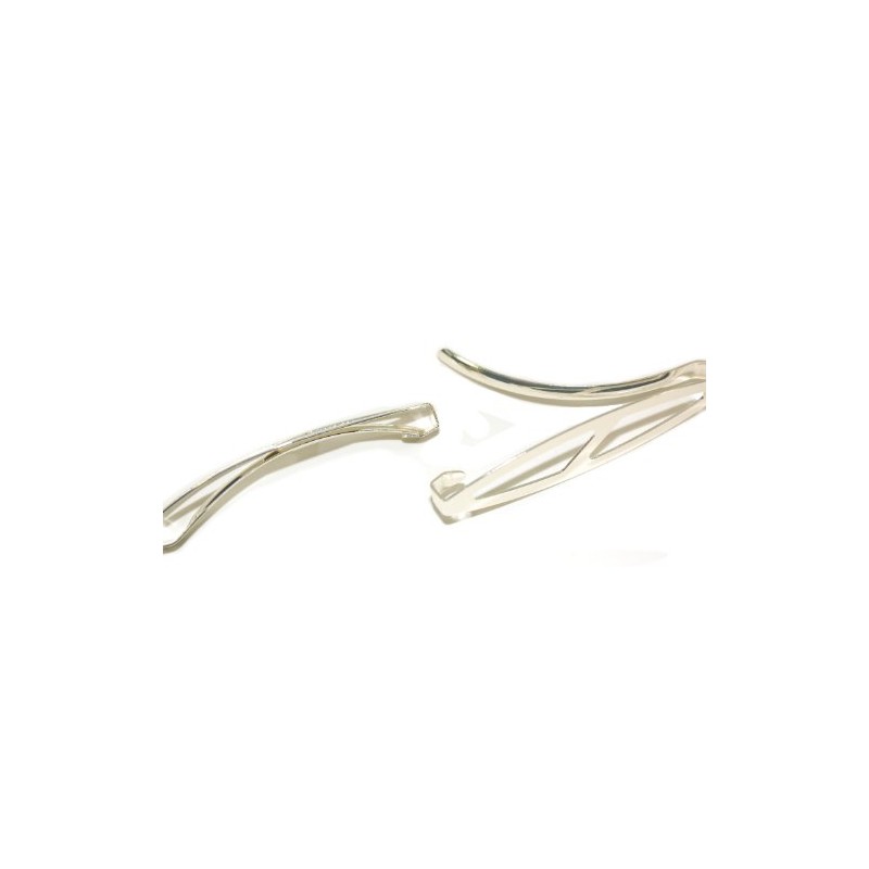 Pair of Oval Shaped Clip-in End Barrettes, Hair Slides with