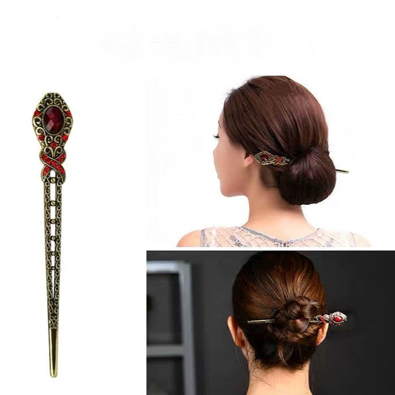 Classic Imitation Bronze Hair Claw Hair Accessory with Turquoise and