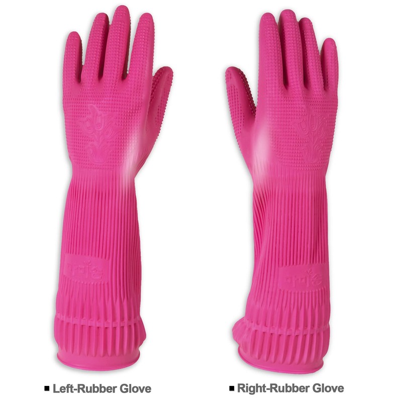 Mamison Quality Kitchen Rubber Gloves New Band Series (1 Pairs,
