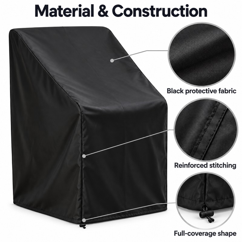 Waterproof Outdoor Stacking Chair Cover – 210D Oxford Fabric Patio