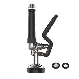 Pre-Rinse Spray Valve Commercial Sink Sprayer 1.42 GPM High Pressure Dish Sprayer for Kitchen Faucet Replacement Head (Polished Chrome) - Black
