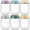 HIGLASTO Glass Jars For Overnight Oats, 16oz Food Storage Containers