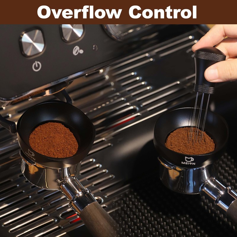 MEION 58mm Dosing Funnel, Magnetic Espresso Dosing Funnel Coffee Funnel