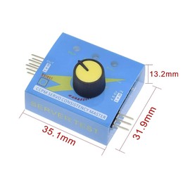 Ren He 2pcs DC 4.5-6.0V Servo Tester Steering Gear Tester 3 Modes CCPM Checker Speed Controller Servo Motor Tester for RC Airplane Car Boat