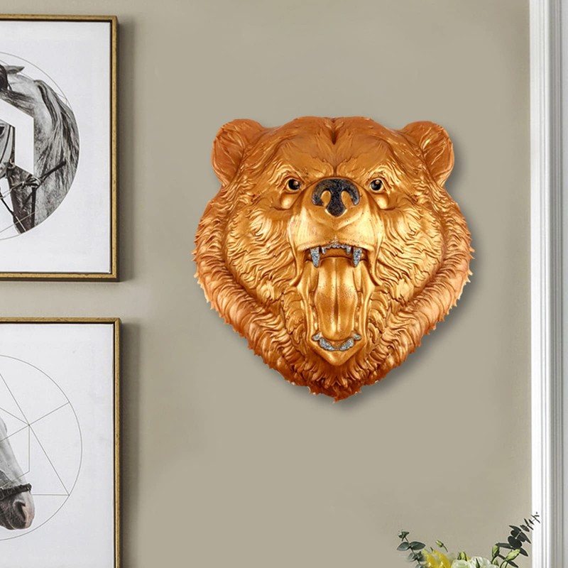 BOGEEL Animal Resin Epoxy Molds Wild Bear for Head Silicone