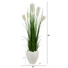 Nearly Natural 4.5ft. Wheat Plume Grass Artificial Plant in White