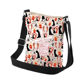 BDPWSS Vintage Paris Red Windmill Cossbody Bag French Can-can gifts Musical inspired gifts Theater Lover gift (Red Windmill CbagCA)