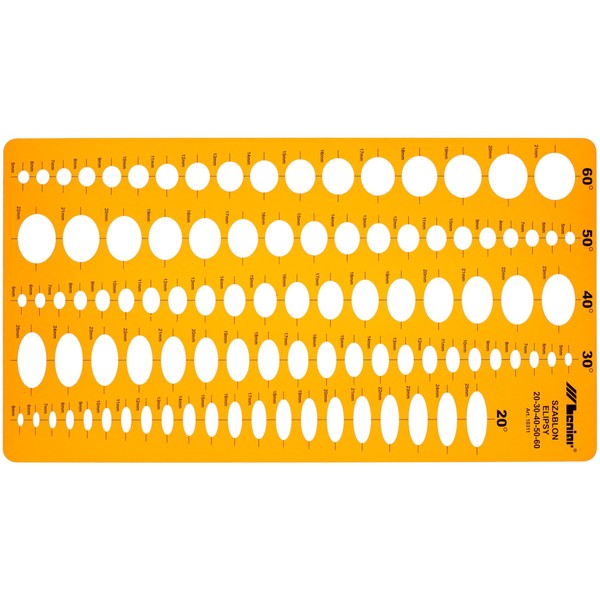 Ellipse Drawing Stencil - Ellipse Stencil Technical Drawing - 20