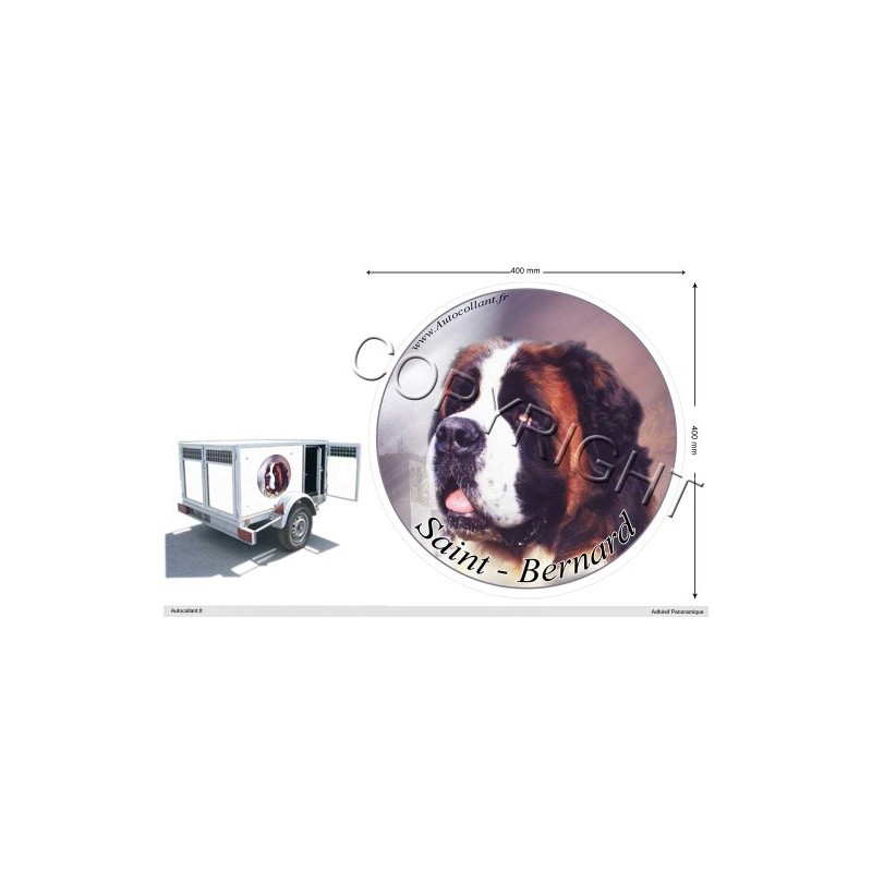 Circular Sticker Dog 40 cm St Bernard