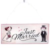 Metal Sign Just Married Decorative Sign Wedding Decoration – Gift