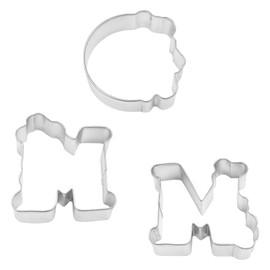 R&M International 5145 Mom Letters Mother's Day 3-Piece Cookie Cutter Set