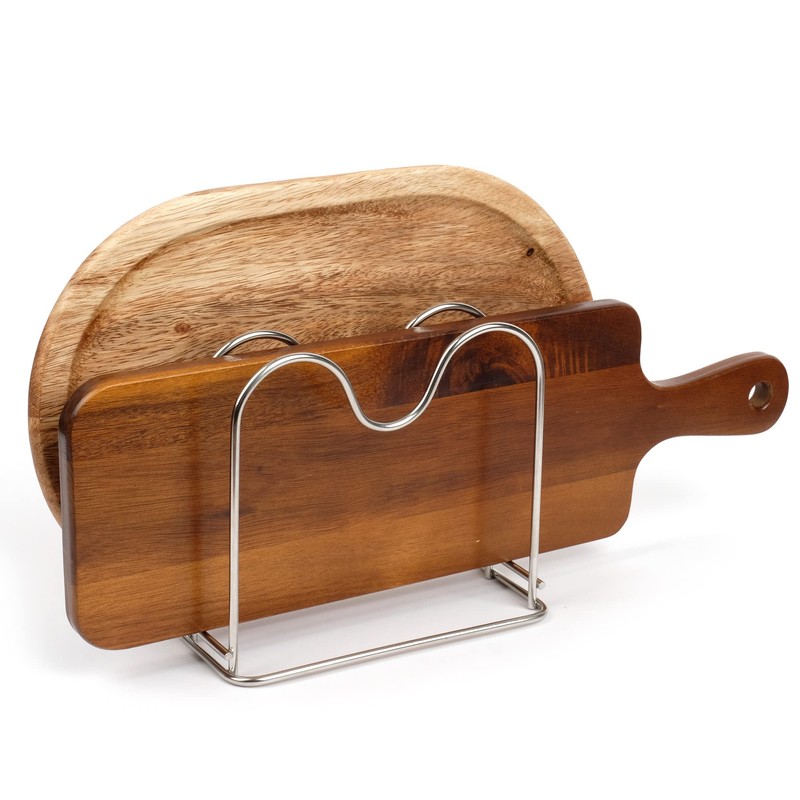 LENITH Stainless Steel Wire Cutting Board Holder, Cutting Board Rack