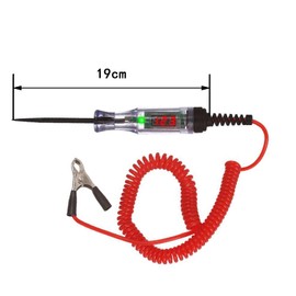 Car Voltage Tester Car Circuit Test Pen 3-48 V, Car Circuit Test Pen 3-48 V DC with Indicator Light Voltage Tester with Digital LCD Automotive Circuit Tester with Crocodile Clip