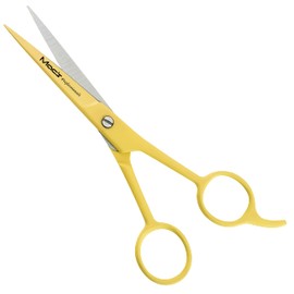 MACS Professional Barber/Salon Razor Edge Hair Cutting Scissors/Shears - Ice Tempered Stainless Steel - Reinforced with Chromium to Resist Tarnish and Rust -2003 (Yellow)