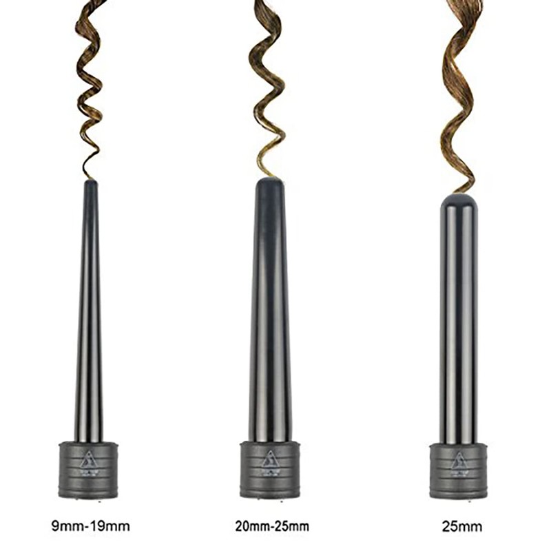 iMissiu Tourmaline 3 in 1 Curling Wand Set with 3