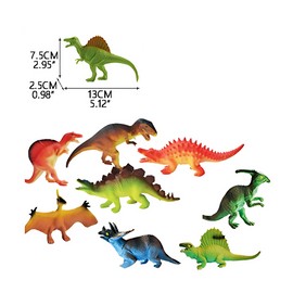 Dinosaur 12 Pieces Dinosaur Animal Play-set STEM Education Toy w/ Storage Case for Kids