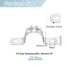 sourcing map 12Pcs Rigid Pipe Straps, 20mm(0.79") 304 Stainless Steel
