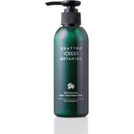 Quattro Botanico Body Cream, Lime & Blackberry Scent, Moisturizing [Botanical Body Treatment Milk] Pump, For dry and sensitive skin, Men's, Unisex, Additive-free, Aroma, For men, For the whole body, Moisturizing cream, Skin care, 180ml