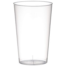 Papstar Trinkbecher / Plastikbecher (25 Stück) 0.3 l aus Polystrol-Kunststoff, Ø 7.8 x 11.8 cm, transluzent, unzerbrechlich, spülmaschinenfest und wiederverwendbar für Events und für unterwegs #16147
