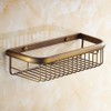 Bathroom Shower Shelf Basket 11.8" Brass Shower Organizer Antique Brass