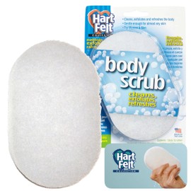 HartFelt Bath Sponge | Soft Exfoliating Body Sponge for Dead Skin | Chemical-Free Bath Scrubber for Body | Cleanses Skin from Dirt & Excess Oil | Made in USA - 1 Count