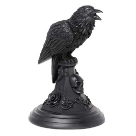 Gothic Candle Holder Resin Figurine Candlestick Stand Home Decor Accessory Holiday Decoration Raven